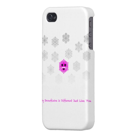 Every Snowflake is Different iPhone Case (Back Left)