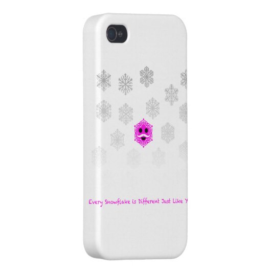 Every Snowflake is Different iPhone Case (Back Right)