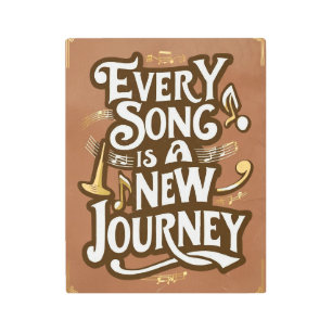 Every Song Is A New Journey option 2 Metal Print