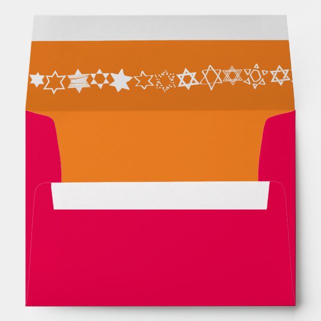 EVERY STAR IS UNIQUE Bar Bat Mitzvah Invitation Envelope (Back (Bottom))