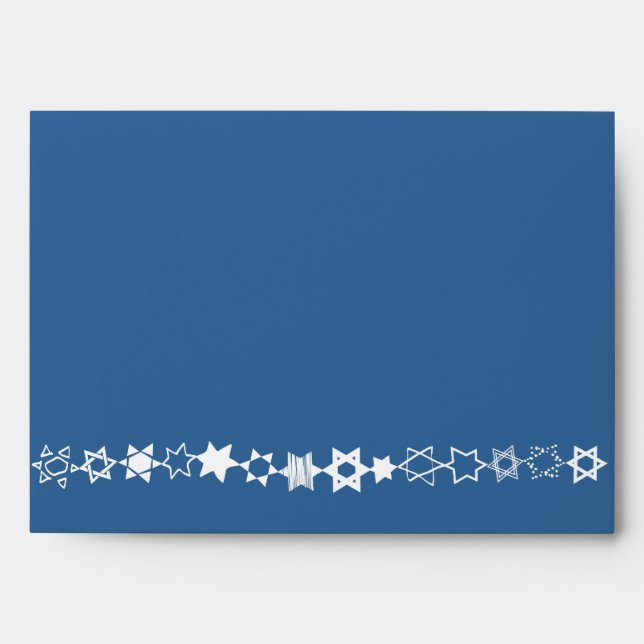 EVERY STAR IS UNIQUE Bar Mitzvah Invitation Envelope (Front)