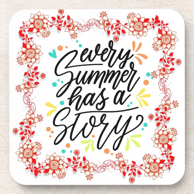 Every Summer Has A Story -23431 Beverage Coaster (Front)