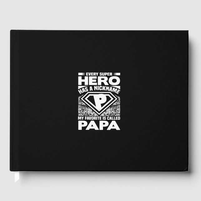 every superhero has a nickname my favorite is call guest book (Front)