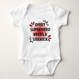 Every Superhero needs a sidekick outfit Baby Bodysuit