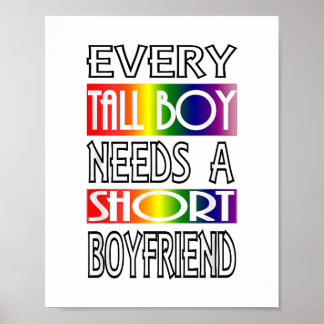 Every Tall Boy LGBTQ Pride Gay Men Gay Pride  Gay  Poster