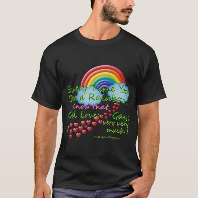 Every time You see A Rainbow Basic Dark T-Shirt (Front)