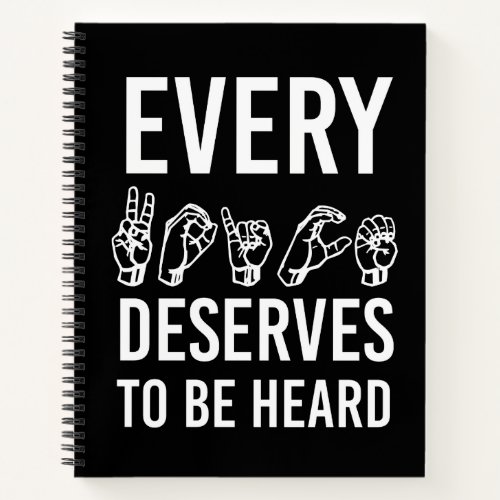 Every Voice deserves to be heard SLP gifts Notebook