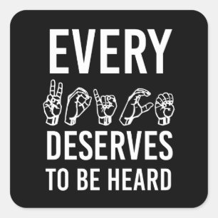 Every Voice deserves to be heard SLP gifts Square Sticker