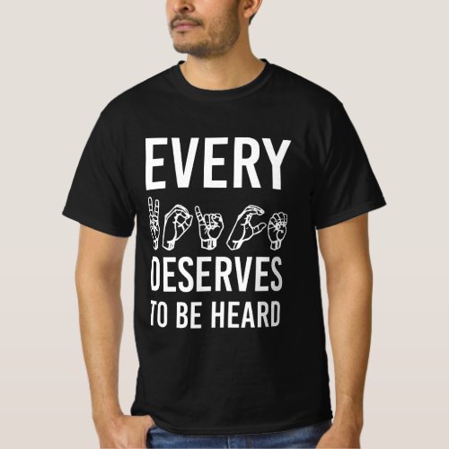 Every Voice deserves to be heard SLP gifts T_Shirt