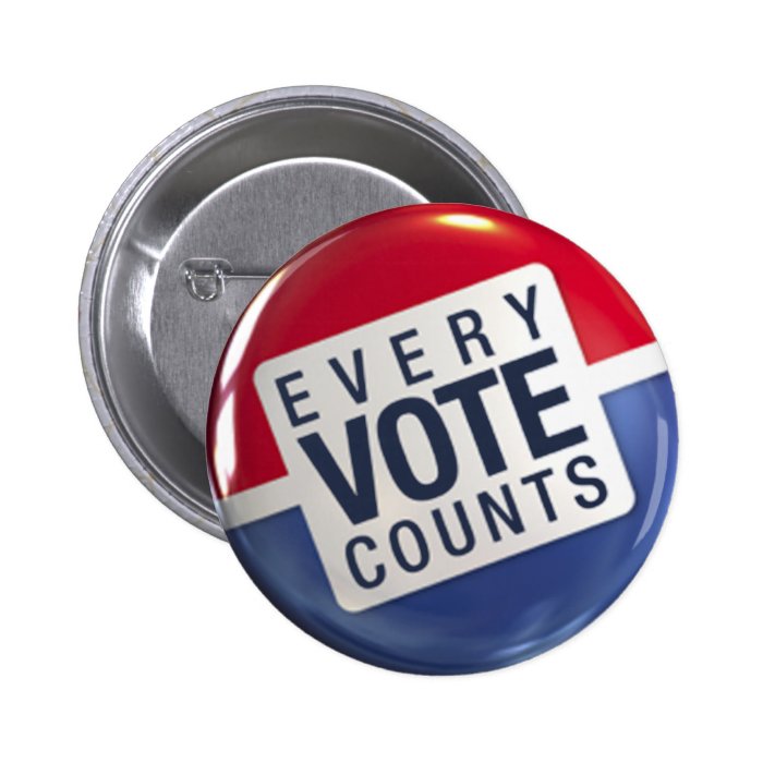 Every Vote Counts Election Button