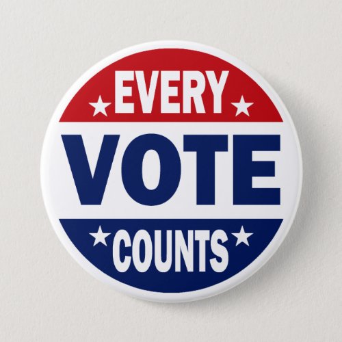 Every Vote Counts Pinback Button