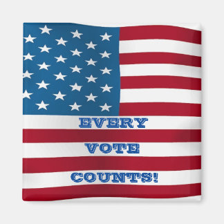 Every Vote Counts! - Sq. magnet
