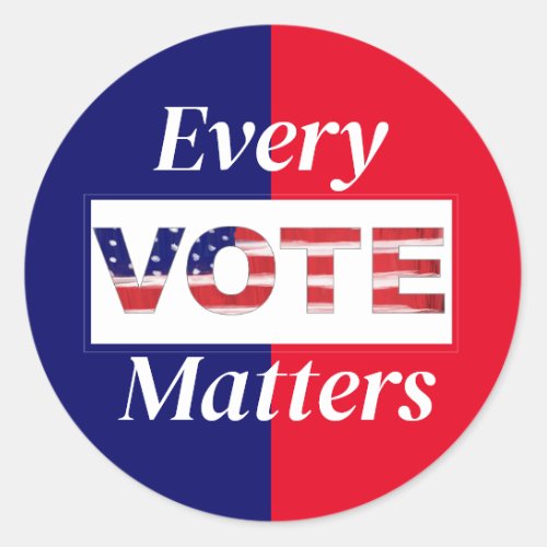 Every VOTE Matters  Classic Round Sticker