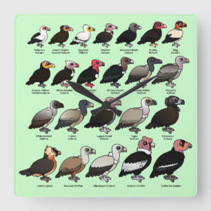 Every Vulture Square Wall Clock