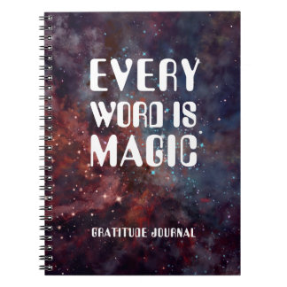 every word is magic gratitude notebook