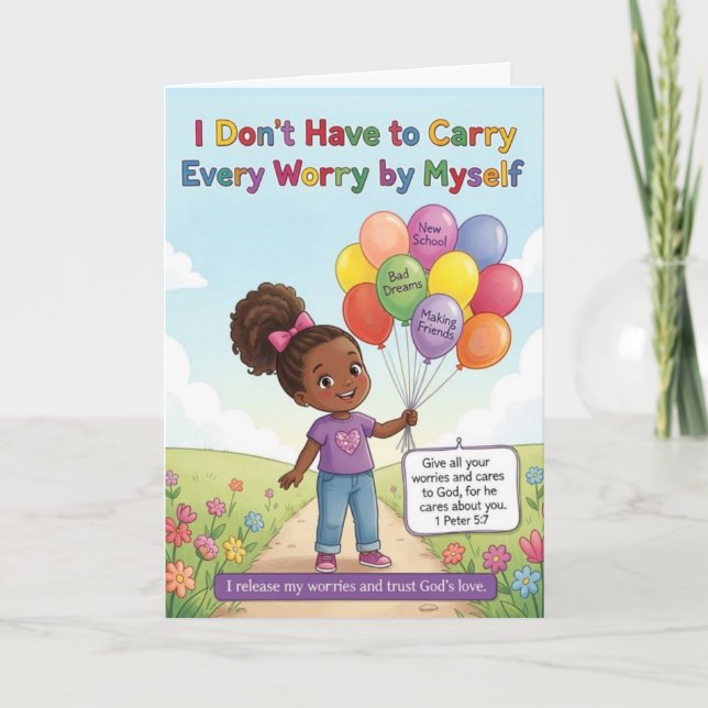 Every Worry to God Affirmation Card (Front)