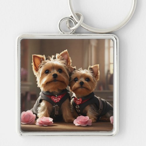 Every Yorkie is a natural_born heart_stealer  Keychain