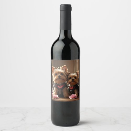 Every Yorkie is a natural_born heart_stealer  Wine Label