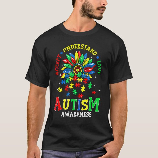 Everybody Autism Awareness Accept Understand Love  T-Shirt (Front)
