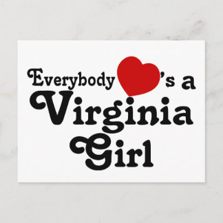 Everybody Hearts a Virginia Girl Postcard