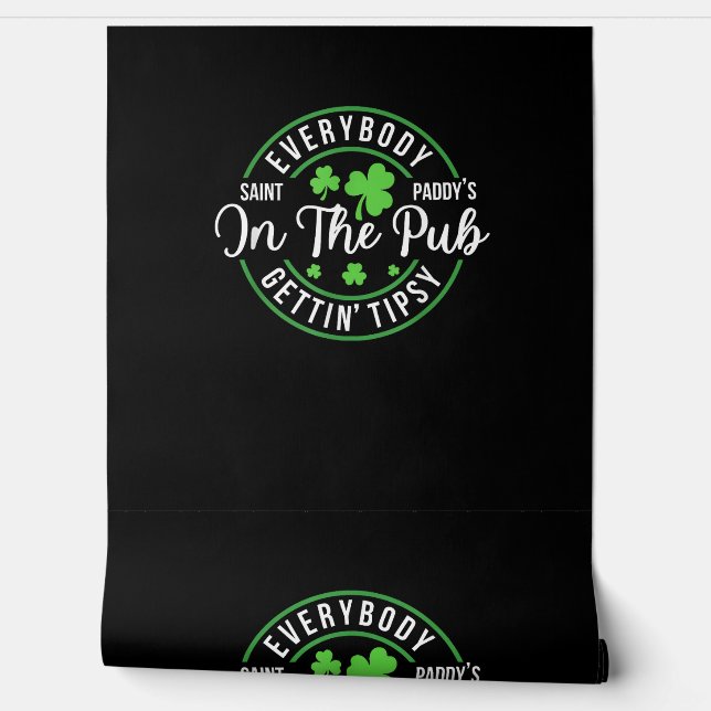 Everybody In the Pub Getting Tipsy Funny St Patric Wallpaper (Unrolling)