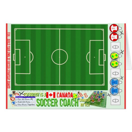 Everybody is a Soccer Coach Strategy Board Canada Cards (Front Horizontal)
