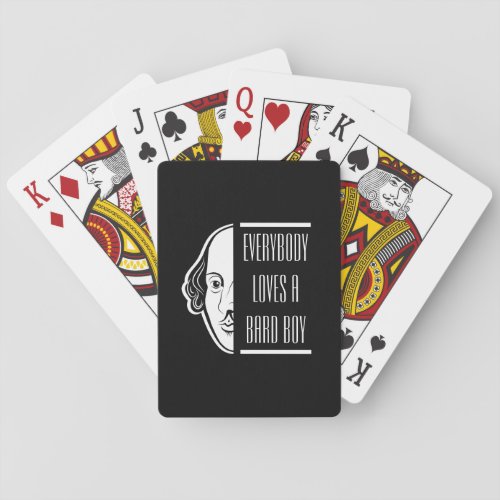 Everybody Loves A Bard Boy Shakespeare Thespian Poker Cards