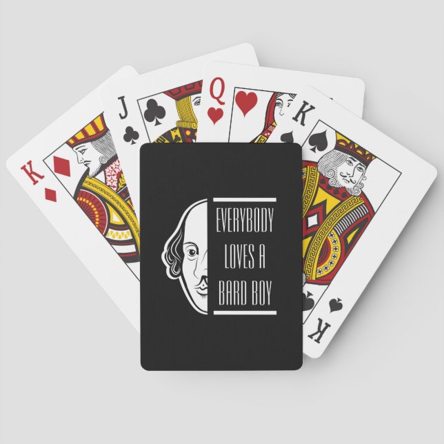 Everybody Loves A Bard Boy Shakespeare Thespian Poker Cards (Back)