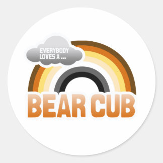 EVERYBODY LOVES A BEAR CUB CLASSIC ROUND STICKER