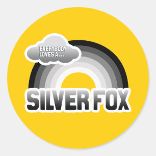 Everybody Loves a Silver Fox Classic Round Sticker