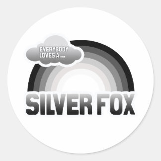 Everybody Loves a Silver Fox Classic Round Sticker