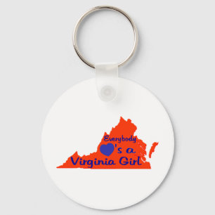 Everybody Loves a Virginia Girl Keychain