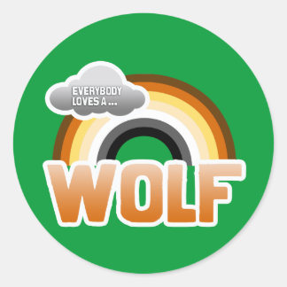 Everybody Loves a Wolf Classic Round Sticker