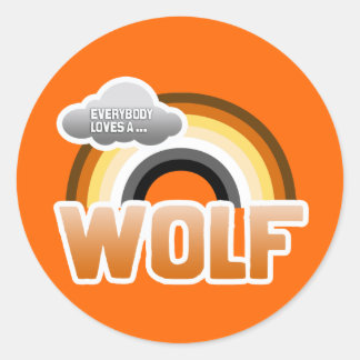 Everybody Loves a Wolf Classic Round Sticker