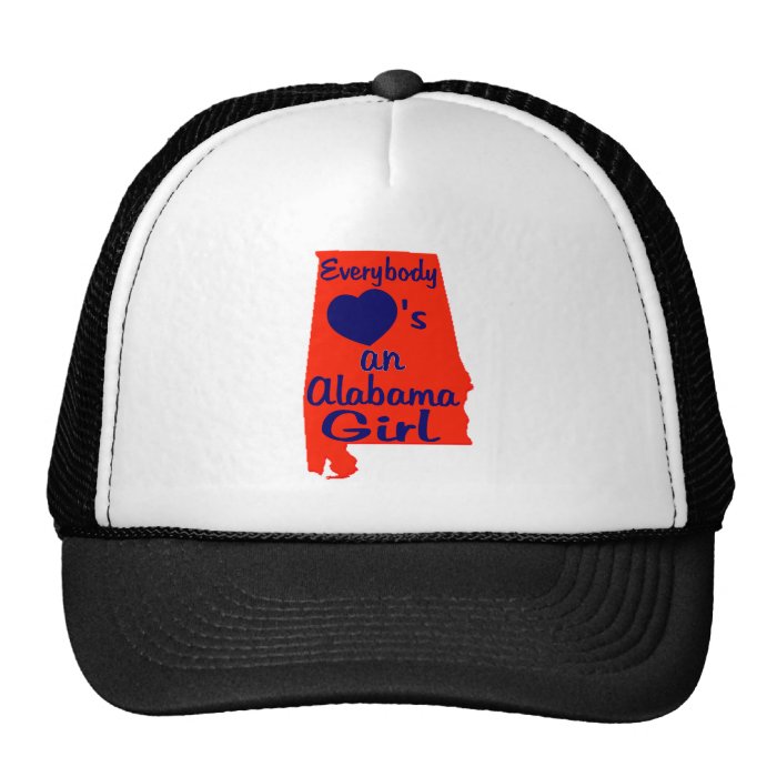 Everybody Loves an Alabama Girl Orange and Navy Hats