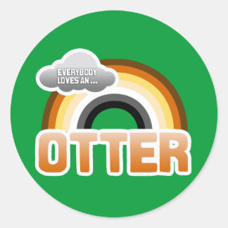Everybody Loves an Otter Classic Round Sticker