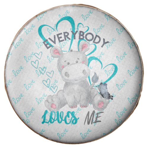 Everybody loves me  Cute Hippo Chocolate Covered Oreo