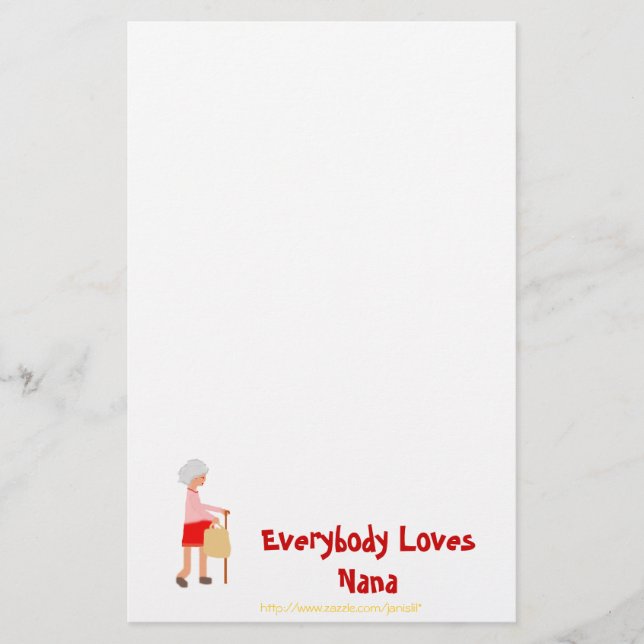 Everybody Loves Nana Stationery (Front)