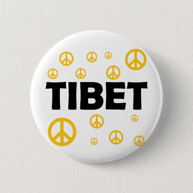 Everybody loves Tibet Pinback Button (Front)