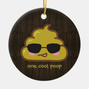everybody poops ceramic ornament