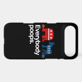 EVERYBODY POOPS POLITICAL Case-Mate iPhone CASE (Back (Horizontal))