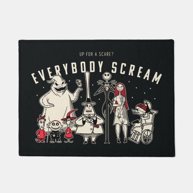 Everybody Scream - Halloween Town Group Doormat (Front)
