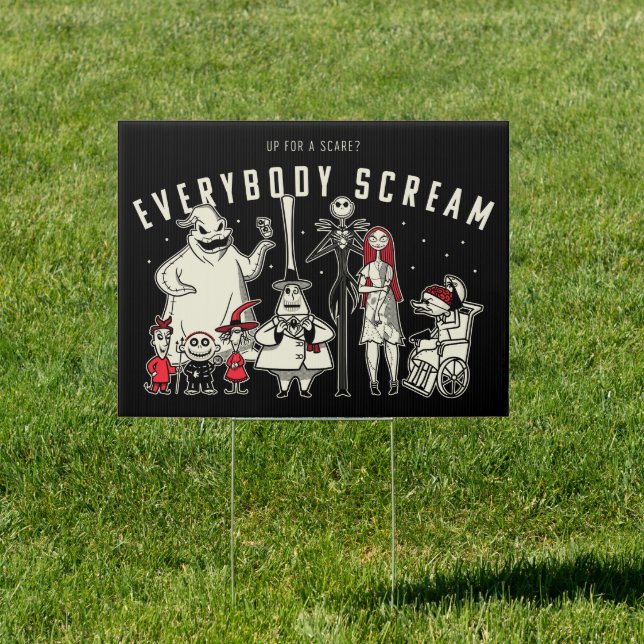 Everybody Scream - Halloween Town Group Sign (Insitu)