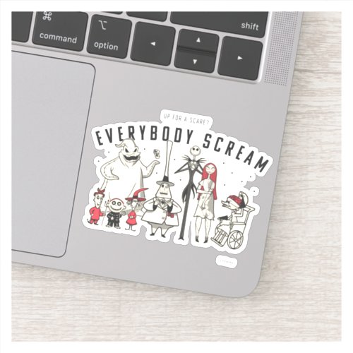 Everybody Scream _ Halloween Town Group Sticker