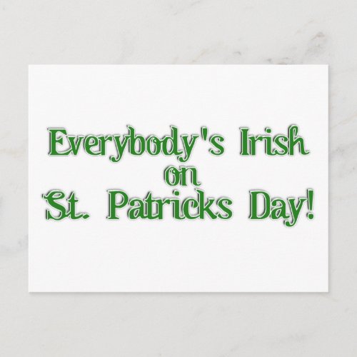 Everybodys IrishText Image Postcard
