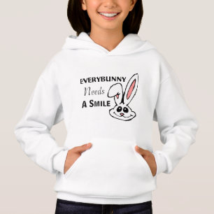 Everybunny Needs A Smile Girls Hoodie