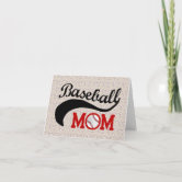 Baseball with flag of America Happy Mother's Day Holiday Card