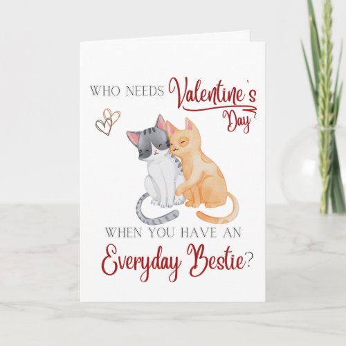 Everyday Besties Cats Greeting Card