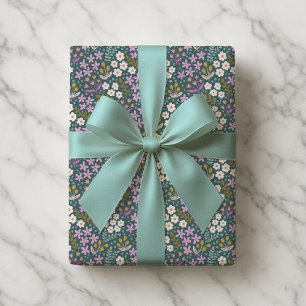 Everyday Ditsy Floral in Jewel Tones Wrapping Paper