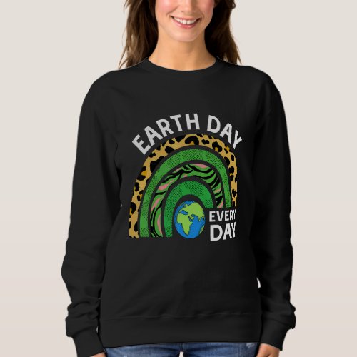 Everyday Earth Day 2022 Restore Rainbow Leopard Pl Sweatshirt